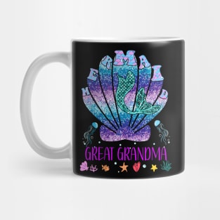 Mermaid Great Grandma Her Women Mermaid Matching Party Mug